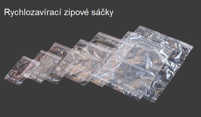 Rychlozavírací Zipové sáčky - 15x22cm - balení 100kss, zip