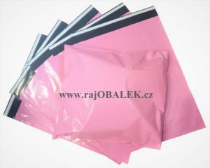 Růžové plastové obálky SVĚTLÉ 27x35cm