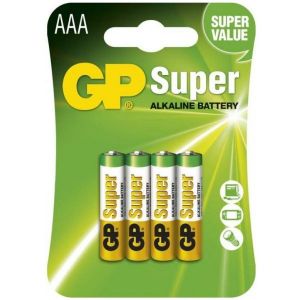 Alkalická baterie GP Super AAA (LR03), 4 ks