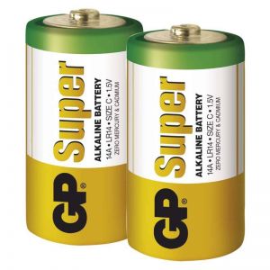 Alkalická baterie GP Super - velikost C (LR14), 2 ks