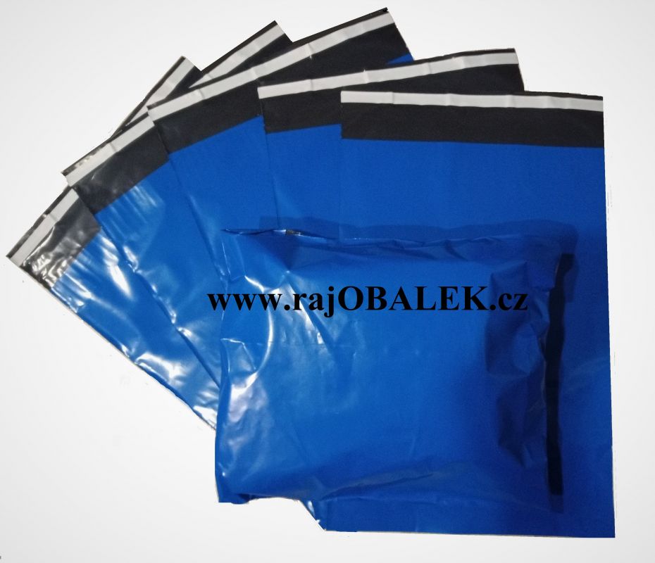 Modré plastové obálky 17x25cm TMAVŠÍ ,LDPE