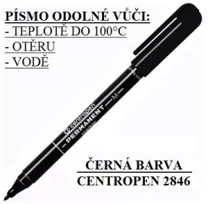 Popisovač Centropen 2846 M - černý fixa značkovač