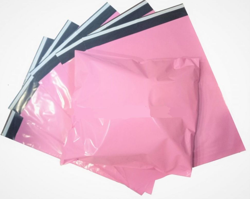 Růžové plastové obálky 17x25cm - SVĚTLÉ