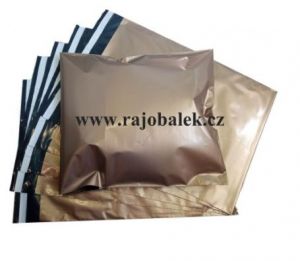 Zlaté plastové obálky 30x40cm LDPE