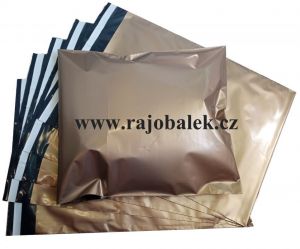 Zlaté plastové obálky 35x45cm - LDPE barevné plastové obálky