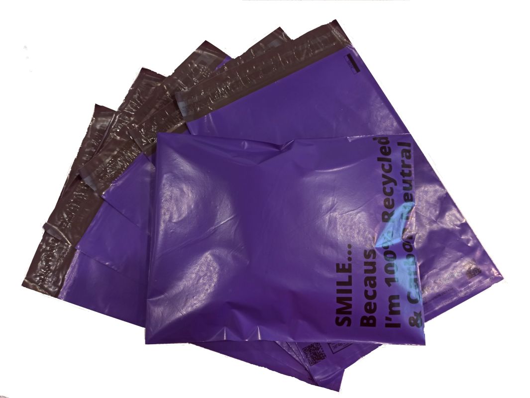 Fialové plastové obálky 43,2x55,9cm,LDPE barevné plastové obálky