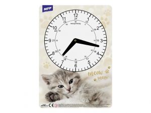 Dětské hodiny s obrázkem kočky pevné