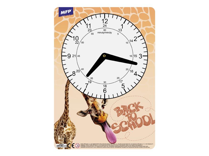 Dětské hodiny s obrázkem žirafy pevné MFP